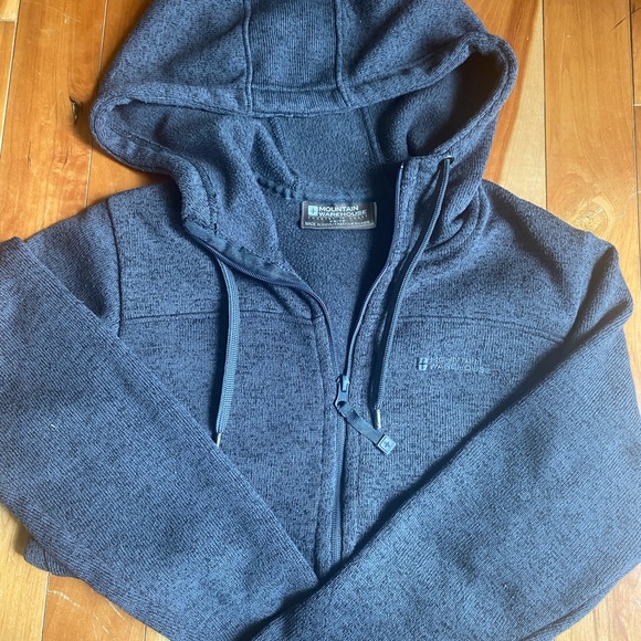 Mountain Warehouse Dark Gray mix Nevis Fleece Lined Zip up Sweater Hoodie - Picture 5 of 5